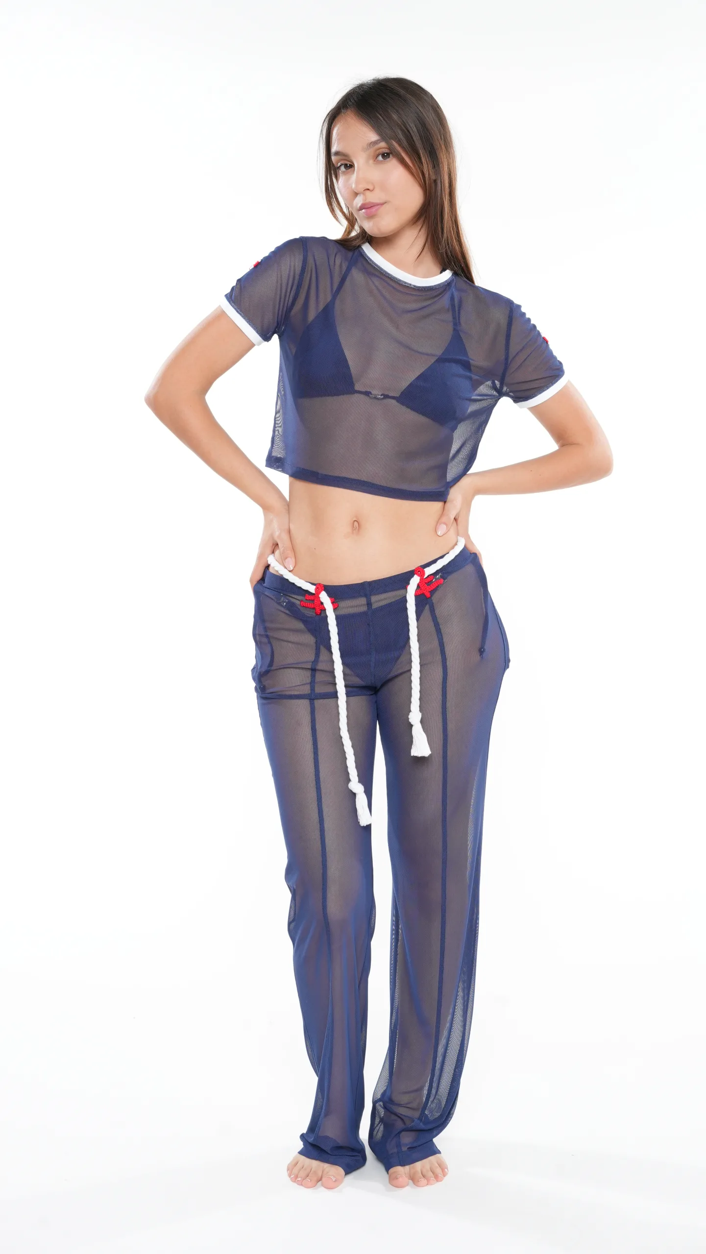Pantaloni trasparenti Andy Blu